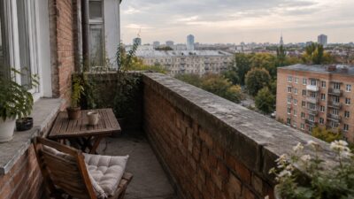 Балкон в кирпичном доме: особенности остекления и отделки