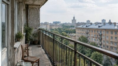Балкон в сталинке: особенности остекления старого фонда