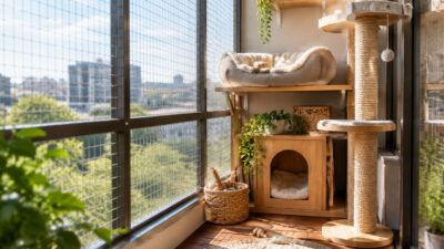 Котобалкон: как обезопасить остеклённый балкон для кошки