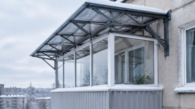 Крыша балкона независимая или зависимая: что выдержит снег