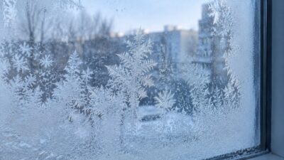 Наледь на окнах балкона зимой: почему намерзает лёд