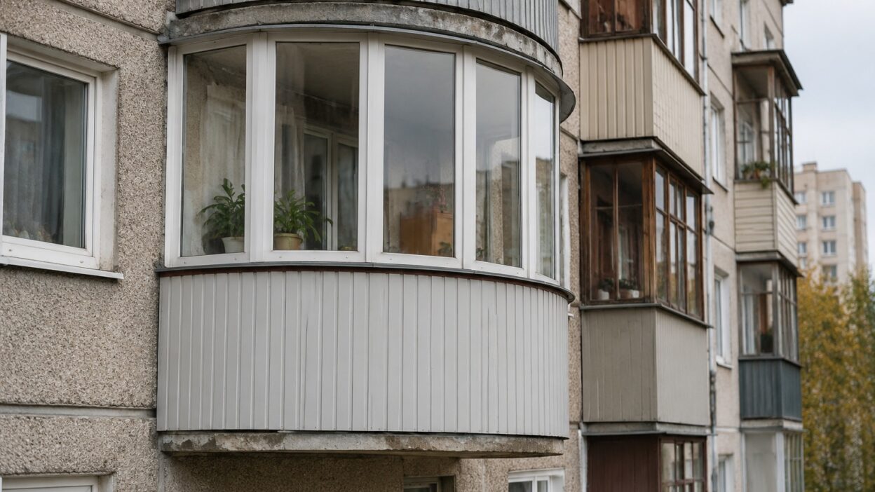Радиусное остекление балкона в Самаре: гнутый эркер и «бочка»